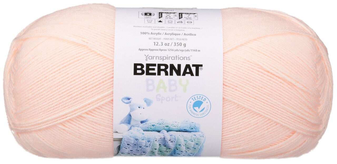 Bernat Baby Sport Big Ball Yarn - Solids-Peach Blossom